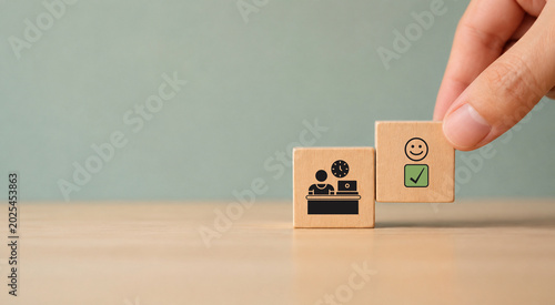 Fotografie Employee wellbeing survey and rating concept