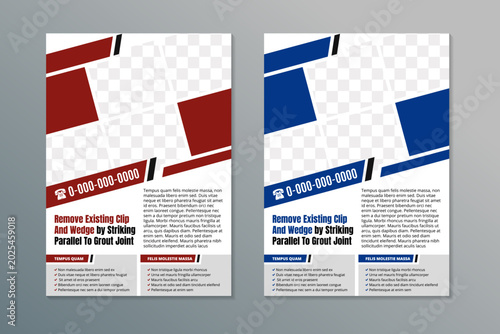 Fotografia remove existing clip and widge by striking parallel to grout join flyer template design