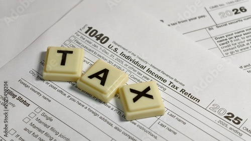 Photos An IRS Form 1040 U
