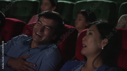 People go to watch movie at cinema complex during weekend. Lifestyle, weekend activity.