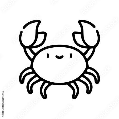 Cartoon Crab icon illustration template for many purposes