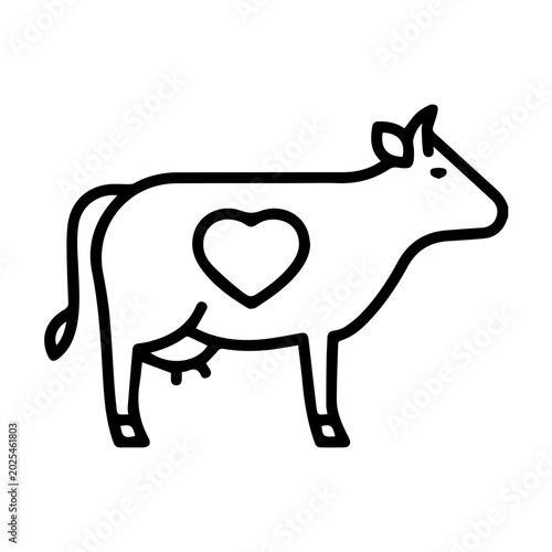 Cow Outline Vector PNG, Vector, PSD, and Clipart With.