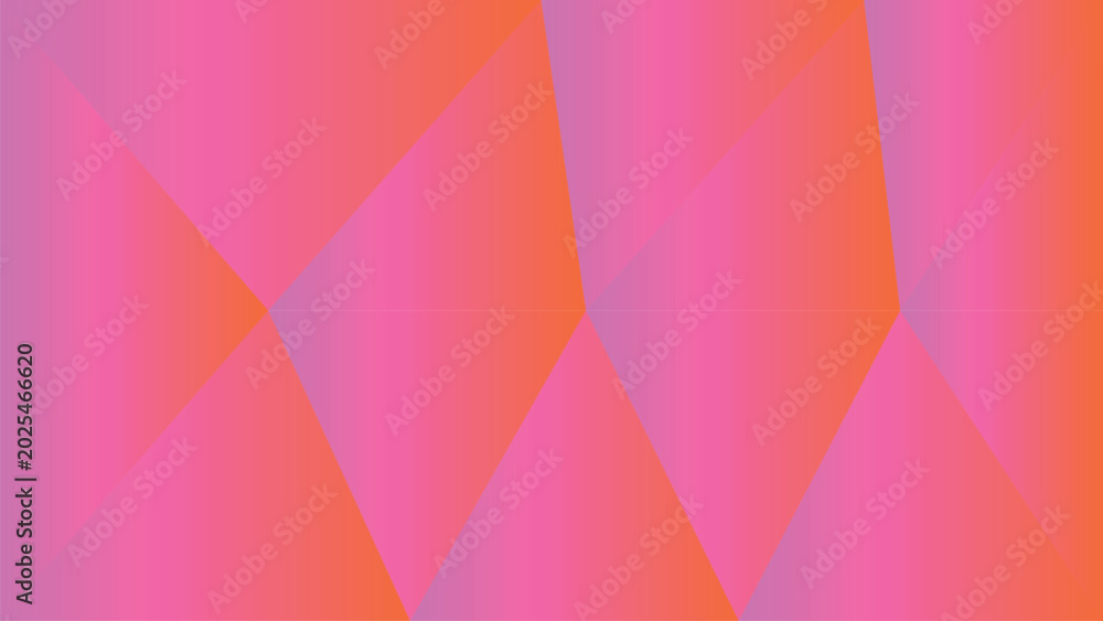 Fototapeta premium Geometric Abstract Shapes with Pink and Orange Gradient Design