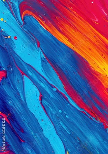 A highly saturated, dynamic abstract painting texture featuring layers of wet, vibrant acrylic paint strokes and expressive color blending ,vibrant ,detail ,backdrop