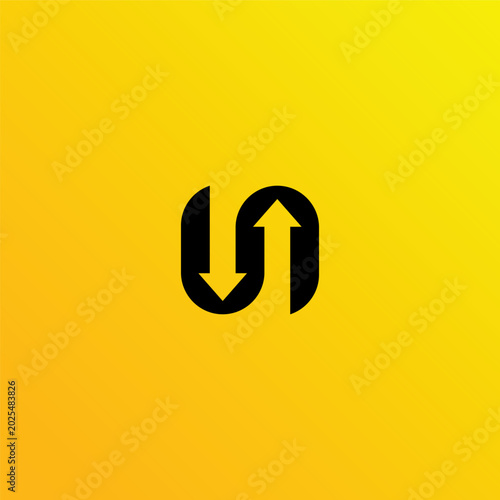 Letter UN Arrow Logo Design