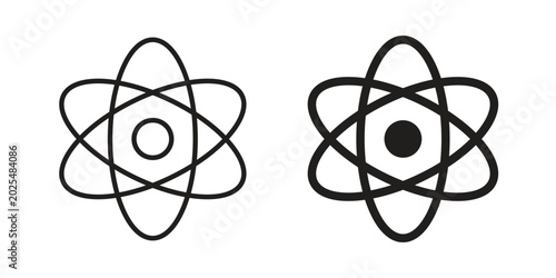 Physics icon collection vector illustrations, Vector pictogram