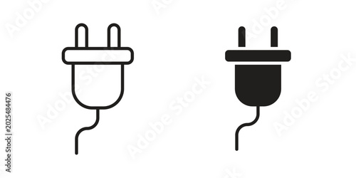 Foto Plug icon collection vector illustrations, Vector pictogram