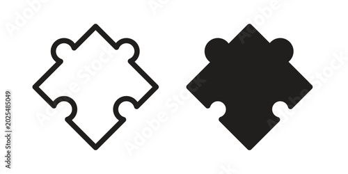 Photography Puzzle piece icon collection vector illustrations, Vector pictogram