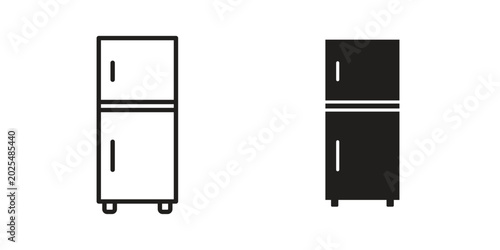 Refrigerator icon collection vector illustrations, Vector pictogram