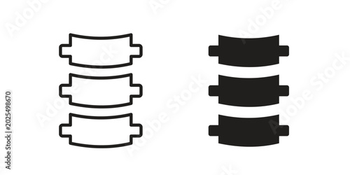 Tableau sur toile Spine icon collection vector illustrations, Vector pictogram