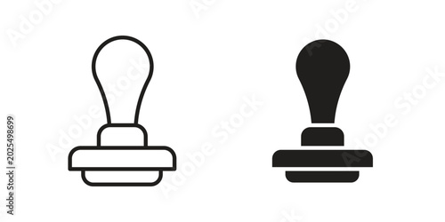 Foto Stamp icon collection vector illustrations, Vector pictogram