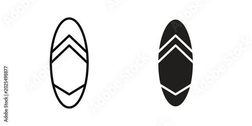 Surf board icon collection vector illustrations, Vector pictogram