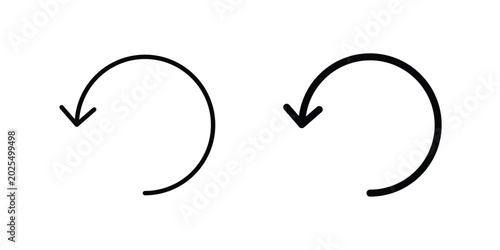 Undo icon collection vector illustrations, Vector pictogram