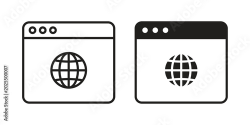 Web page icon collection vector illustrations, Vector pictogram