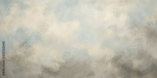 Quadro su tela A dramatic storm cloudscape fills the blue summer sky as dark rain clouds block