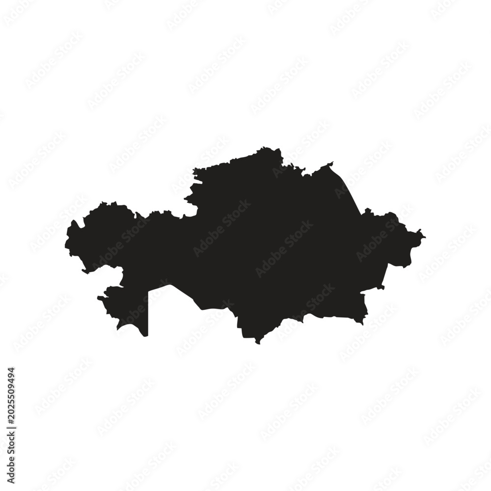 Fototapeta premium kazakhstan map silhoutette Suitable for posters and web icons