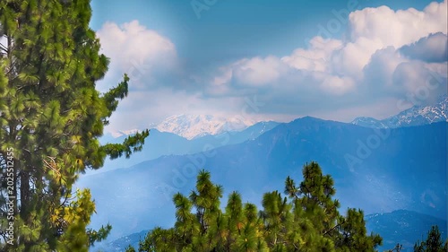 a view of the Himalayan range from Murree, a popular hill station in Pakistan