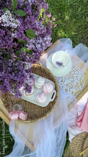 Aesthetic Lilac Picnic And Sweets Video