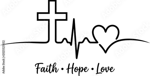 Minimal Faith Hope Love Christian Artwork