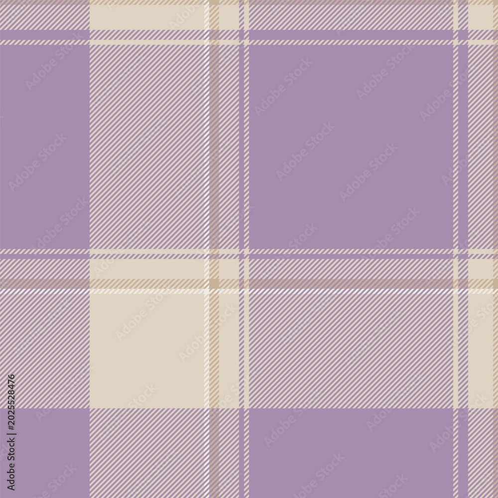 Fototapeta premium Winter plaid tartan textile, size check pattern fabric. Printing seamless background texture vector in pastel and light colors.