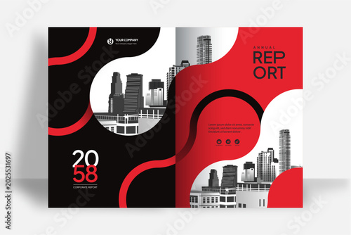 City Background Business Book Cover Design Template