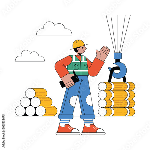 Construction Working Vector illustration. EPS 10