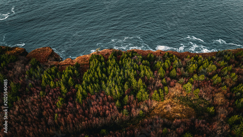 Drone shot aerial view of the ring of kerry in Ireland Europe 