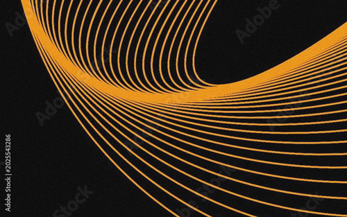 Tableau sur toile Curved light streaks radiating from a central point in space