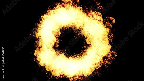 fiery font letter o
