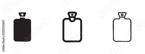 Konstfotografi Hot Water Bottle Icons - Heating Pad Warm Therapy Symbol