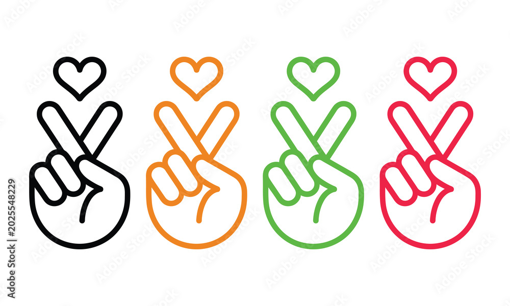 Fototapeta premium Colorful scissors icon with heart shape