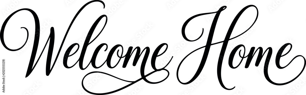 Fototapeta premium Elegant welcome home sign