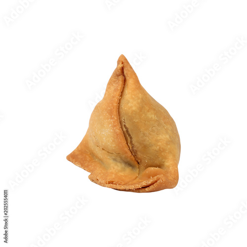Obraz na płótnie Golden-Brown Samosa Isolated On Transparent Background