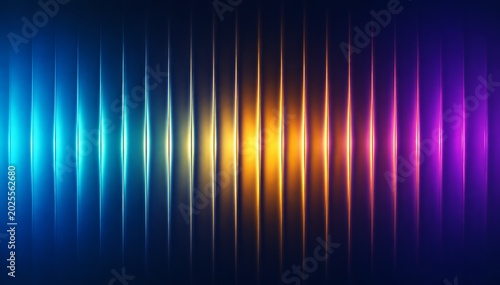 Neon core with glowing vertical bands