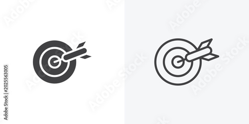 Foto Darts icon vector sign symbol isolated on white