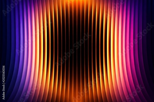 Radiating hues of light and color