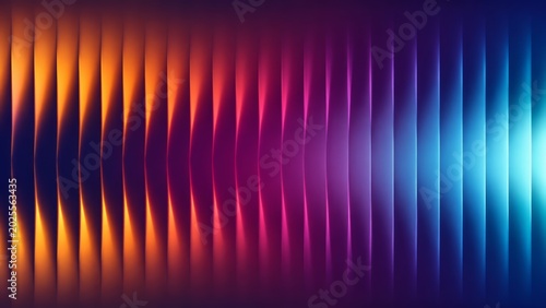 Symmetrical gradient waves in vibrant hues