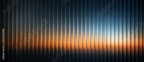 Vertical slats and sunset glow