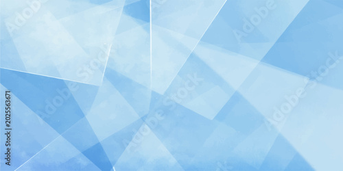 Fotografía An abstract blue background features a futuristic geometric pattern of digital t