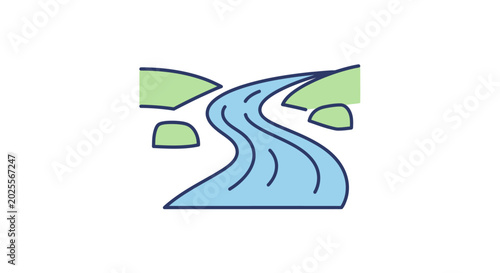 Photos River Water Flow Blue Stream.