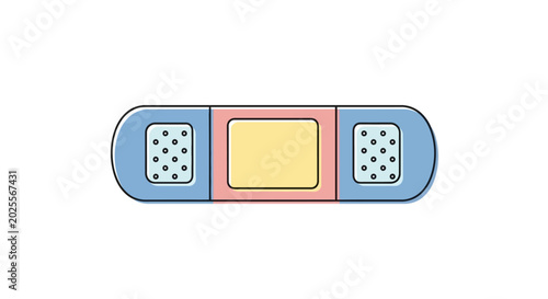 фотографія Colorful Band Aid First Aid Sticker.