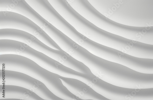Abstract white flowing wall texture background