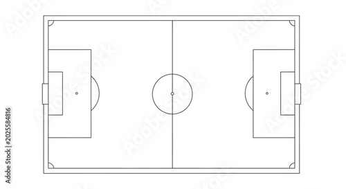 Soccer field diagram with goals.