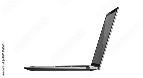 Laptop computer in open position.