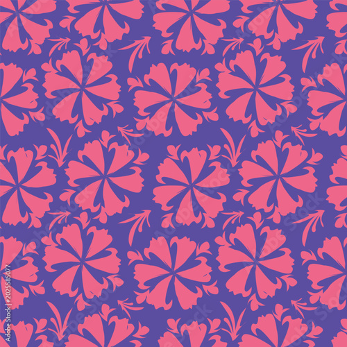 abstract a solid multicolor small and big flower mixed vector pattern arrangement with medium color, all over vector design with white background illustration digital image for textile printing factor