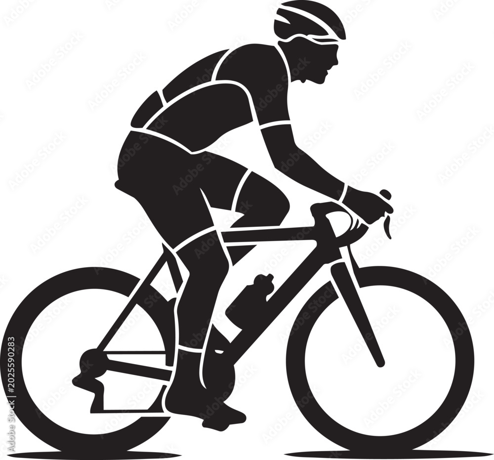 Naklejka premium Cyclist Riding Mountain Bike on Trail in Nature Setting, Generative Ai