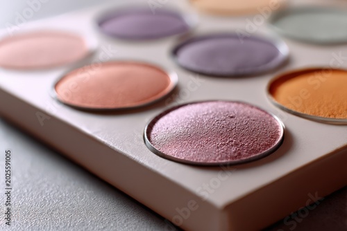 Hyperrealistic Pastel Eyeshadow Palette With Matte Finish, Luxury Beauty Cosmetic Product Photography Art