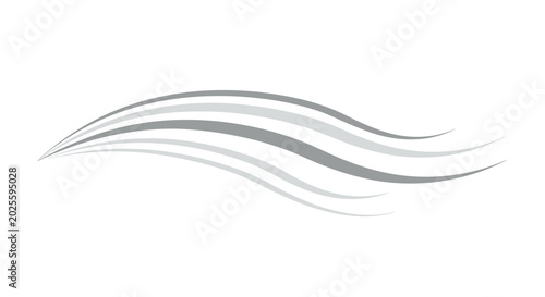 Foto Grey wavy lines abstract design element.