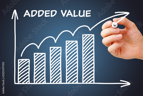 Added Value Graph Business Concept