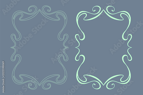 Whimsy Decorative Swirly Art Nouveau Portrait Border